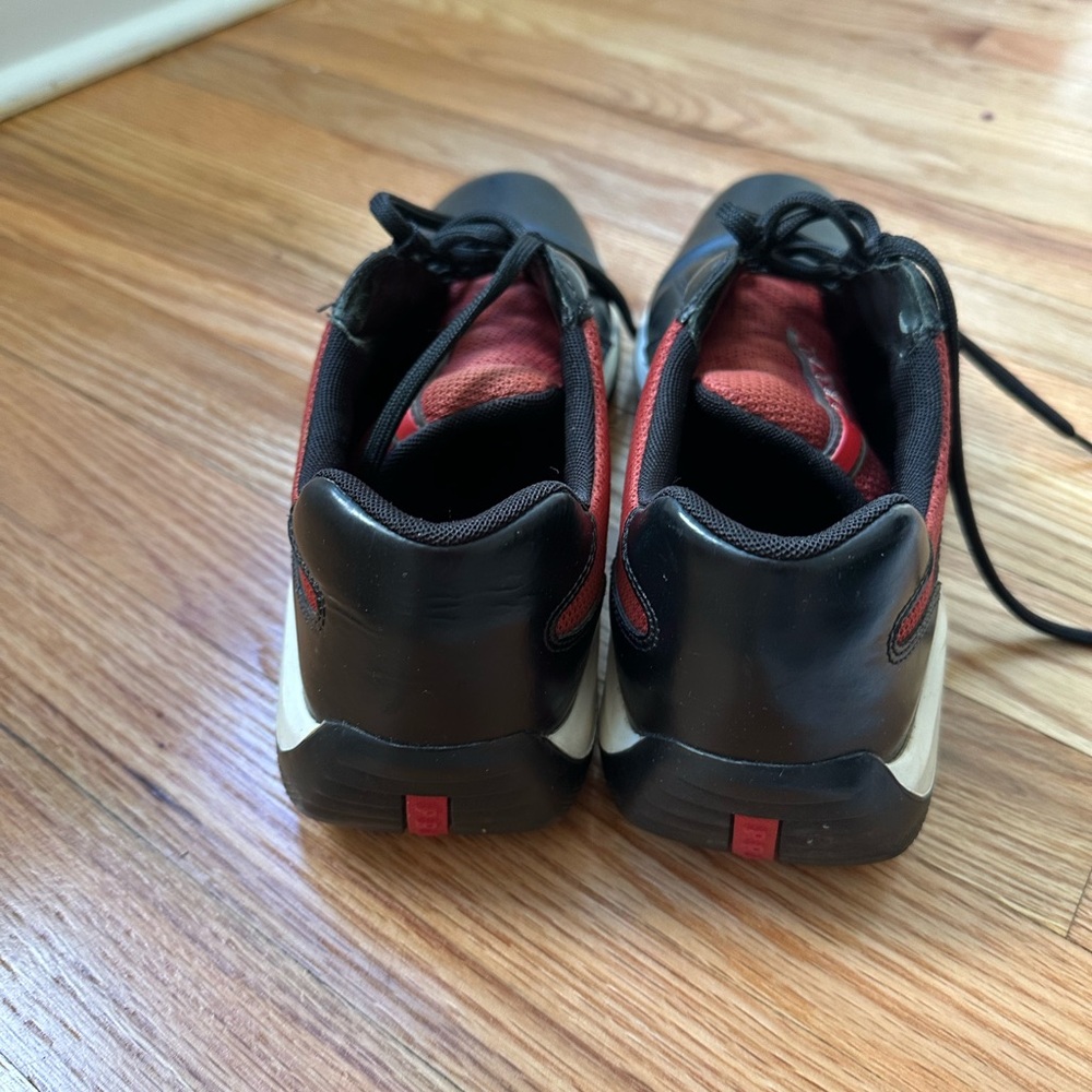 Prada Black and Red Men's Sneakers - Picture 4 of 6